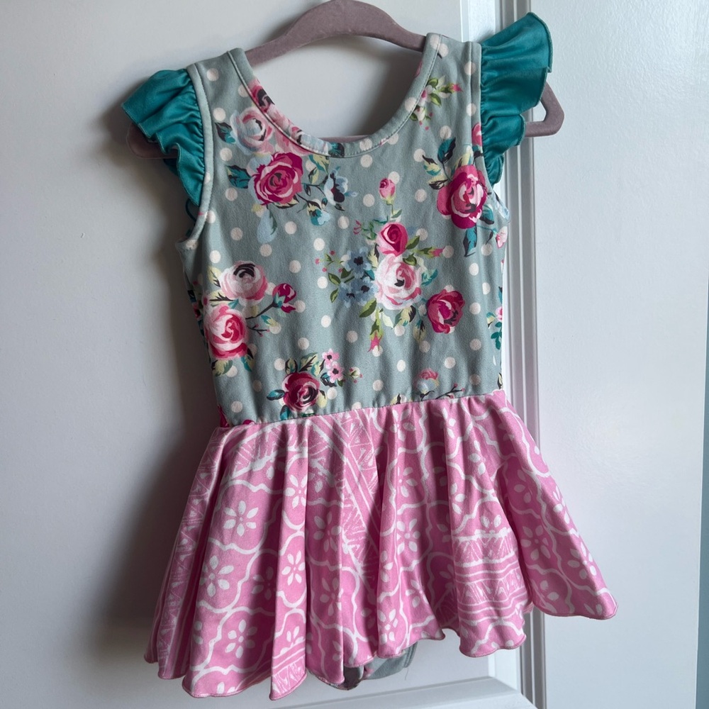 Cheeky Plum Floral and Polka Dot Dance Costume